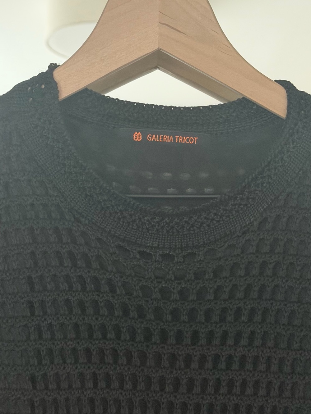 Black Crochet Midi Dress - Unknown Brand - Picture 3 of 4